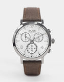  Shop Authentic Hugo Boss Spirit White Dial Brown Nylon Strap Watch for Men - 1513690 - Luxxuri