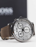  Shop Authentic Hugo Boss Spirit White Dial Brown Nylon Strap Watch for Men - 1513690 - Luxxuri