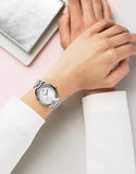  Shop Authentic Emporio Armani Valeria Quartz Mother of Pearl Dial Silver Steel Strap Watch For Women - AR11030 - Luxxuri