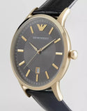  Shop Authentic Emporio Armani Renato Quartz Grey Dial Black Leather Strap Watch For Men - AR11049 - Luxxuri