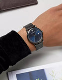  Shop Authentic Emporio Armani Luigi Quartz Blue Dial Grey Mesh Bracelet Watch For Men - AR11053 - Luxxuri