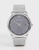  Shop Authentic Emporio Armani Luigi Quartz Grey Dial Silver Mesh Bracelet Watch For Men - AR11069 - Luxxuri