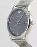  Shop Authentic Emporio Armani Luigi Quartz Grey Dial Silver Mesh Bracelet Watch For Men - AR11069 - Luxxuri