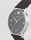  Shop Authentic Emporio Armani Kappa Quartz Black Dial Brown Leather Strap Watch For Men - AR11153 - Luxxuri