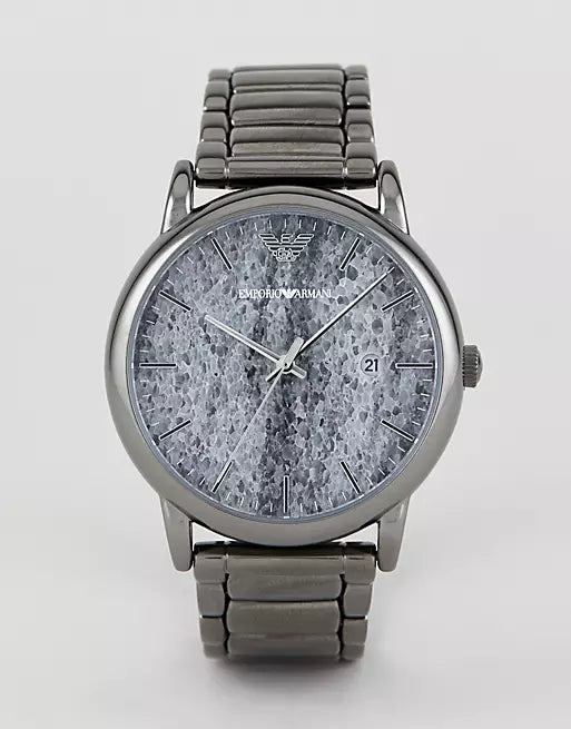 Shop Authentic Emporio Armani Luigi Analog Grey Dial Grey Steel Strap Watch For Men - AR11155 - Luxxuri