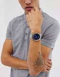  Shop Authentic Emporio Armani Giovanni Quartz Blue Dial Silver Steel Strap Watch For Men - AR11227 - Luxxuri
