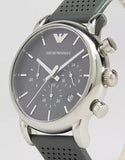  Shop Authentic Emporio Armani Luigi Chronograph Quartz Grey Dial Grey Leather Strap Watch For Men - AR1735 - Luxxuri