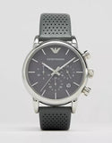  Shop Authentic Emporio Armani Luigi Chronograph Quartz Grey Dial Grey Leather Strap Watch For Men - AR1735 - Luxxuri