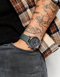  Shop Authentic Emporio Armani Luigi Chronograph Quartz Grey Dial Grey Leather Strap Watch For Men - AR1735 - Luxxuri