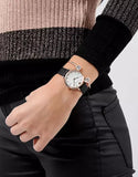  Shop Authentic Emporio Armani Kappa Mother of Pearl Dial Black Leather Strap Watch For Women - AR80011 - Luxxuri