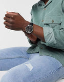  Shop Authentic Emporio Armani Renato Analog Black Dial Black Leather Strap Watch For Men - AR11186 - Luxxuri