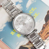  Shop Authentic Fossil Carlie Silver Dial Silver Steel Strap Watch for Women - ES4341 - Luxxuri