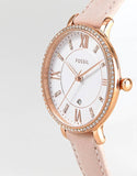  Shop Authentic Fossil Jacqueline White Dial Pink Leather Strap Watch for Women - ES4303 - Luxxuri
