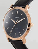  Shop Authentic Fossil The Minimalist Black Dial Black Leather Strap Watch for Men - FS5376 - Luxxuri