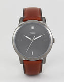  Shop Authentic Fossil The Minimalist 3H Grey Dial Brown Leather Strap Watch for Men - FS5479 - Luxxuri