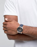  Shop Authentic Fossil Grant Mechanical Blue Dial Blue Leather Strap Watch for Men - ME3054 - Luxxuri