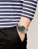  Shop Authentic Fossil Grant Chronograph Black Dial Silver Steel Strap Watch for Men - FS4736 - Luxxuri