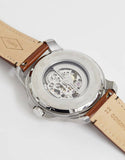  Shop Authentic Fossil Grant Automatic Beige Skeleton Dial Brown Leather Strap Watch for Men - ME3099 - Luxxuri
