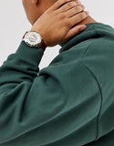  Shop Authentic Fossil Grant Automatic Beige Skeleton Dial Brown Leather Strap Watch for Men - ME3099 - Luxxuri