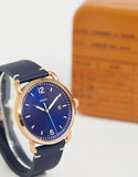  Shop Authentic Fossil The Commuter Blue Dial Blue Leather Strap Watch for Men - FS5274 - Luxxuri