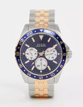  Shop Authentic Guess Odyssey Blue Dial Two Tone Steel Strap Watch For Men - W1107G3 - Luxxuri
