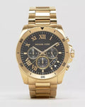  Shop Authentic Michael Kors Brecken Chronograph Quartz Black Dial Gold Steel Strap Watch For Men - MK8481 - Luxxuri