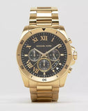  Shop Authentic Michael Kors Brecken Chronograph Quartz Black Dial Gold Steel Strap Watch For Men - MK8481 - Luxxuri
