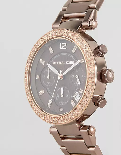  Shop Authentic Michael Kors Parker Analog Quartz Brown Dial Brown Steel Strap Watch For Women - MK6378 - Luxxuri