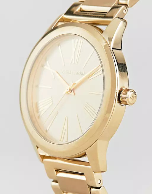  Shop Authentic Michael Kors Hartman Quartz Gold Dial Gold Steel Strap Watch For Women - MK3490 - Luxxuri