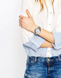 Michael Kors Bradshaw  Chronograph Silver Dial Silver Steel Strap Watch for Women - MK6174