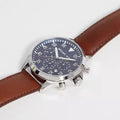  Shop Authentic Michael Kors Gage Chronograph Blue Dial Brown Leather Strap Watch For Men - MK8362 - Luxxuri