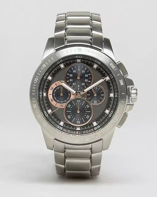  Shop Authentic Michael Kors Ryker Chronograph Black Dial Silver Steel Strap Watch For Men - MK8528 - Luxxuri