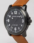  Shop Authentic Michael Kors Paxton Analog Black Dial Brown Rubber Strap Watch For Men - MK8502 - Luxxuri
