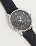  Shop Authentic Tommy Hilfiger Daniel Black Dial Black Leather Strap Watch for Men - 1710381 - Luxxuri