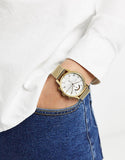  Shop Authentic Tommy Hilfiger Kane White Dial Gold Mesh Bracelet Watch for Men - 1710403 - Luxxuri