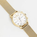  Shop Authentic Tommy Hilfiger Kane White Dial Gold Mesh Bracelet Watch for Men - 1710403 - Luxxuri