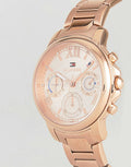 Tommy Hilfiger Claudia Rose Gold Dial Rose Gold Steel Strap Watch for Women - 1781743