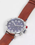  Shop Authentic Tommy Hilfiger Trent Quartz Blue Dial Brown Leather Strap Watch for Men - 1791066 - Luxxuri