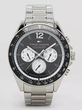  Shop Authentic Tommy Hilfiger Luke Quartz Black Dial Silver Steel Strap Watch for Men - 1791120 - Luxxuri