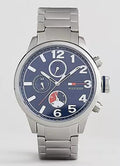  Shop Authentic Tommy Hilfiger Jackson Chronograph Blue Dial Silver Steel Strap Watch for Men - 1791242 - Luxxuri