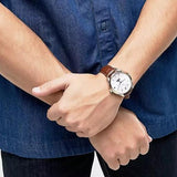  Shop Authentic Tommy Hilfiger Oliver Chronograph White Dial Brown Leather Strap Watch for Men - 1791306 - Luxxuri