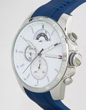  Shop Authentic Tommy Hilfiger Decker Quartz White Dial Blue Rubber Strap Watch for Men - 1791349 - Luxxuri