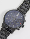  Shop Authentic Tommy Hilfiger Kyle Quartz Blue Dial Black Steel Strap Watch for Men - 1791633 - Luxxuri