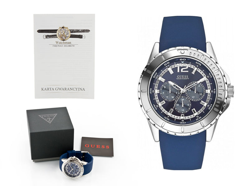  Shop Authentic Guess Maverick Black Dial Rubber Strap Watch for Men - W0485G3 - Luxxuri