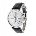  Shop Authentic Hugo Boss Jet Silver Dial Black Leather Strap Watch for Men - 1513282 - Luxxuri