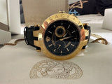  Shop Authentic Versace V-Race Quartz Black Dial Black Leather Strap Watch For Men - VEBV00119 - Luxxuri