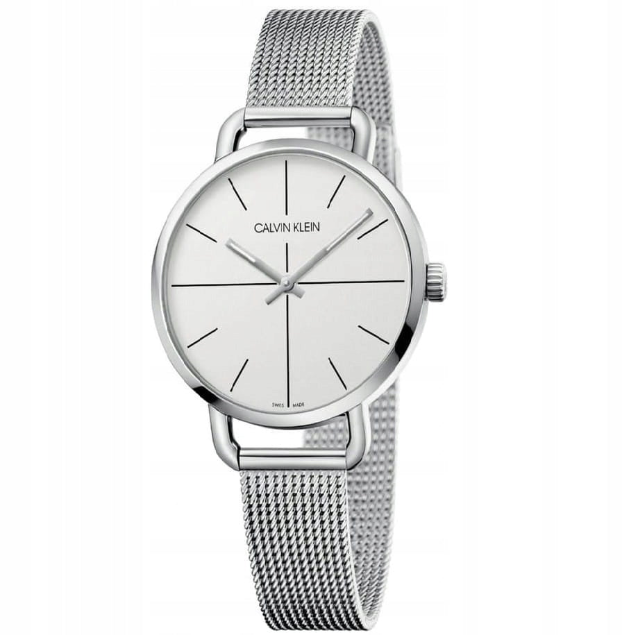  Shop Authentic Calvin Klein Even White Dial Silver Mesh Bracelet Watch for Women - K7B23126 - Luxxuri