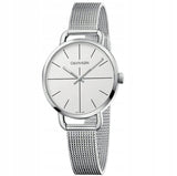  Shop Authentic Calvin Klein Even White Dial Silver Mesh Bracelet Watch for Women - K7B23126 - Luxxuri