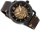  Shop Authentic Fossil Commuter Automatic Black Dial Brown Leather Strap Watch for Men - ME3158 - Luxxuri