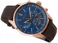 Shop Authentic Hugo Boss Grand Prix Blue Dial Brown Leather Strap Watch for Men - 1513604 - Luxxuri